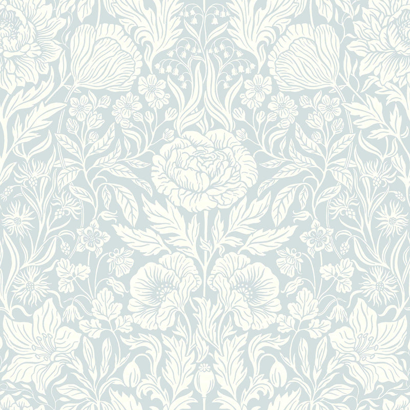 Hildasholm Blue Herrgård Wallpaper by Boråstapeter