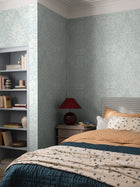 Hildasholm Blue Herrgård Wallpaper by Boråstapeter