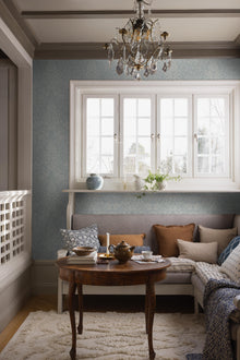 Hildasholm Blue Herrgård Wallpaper by Boråstapeter