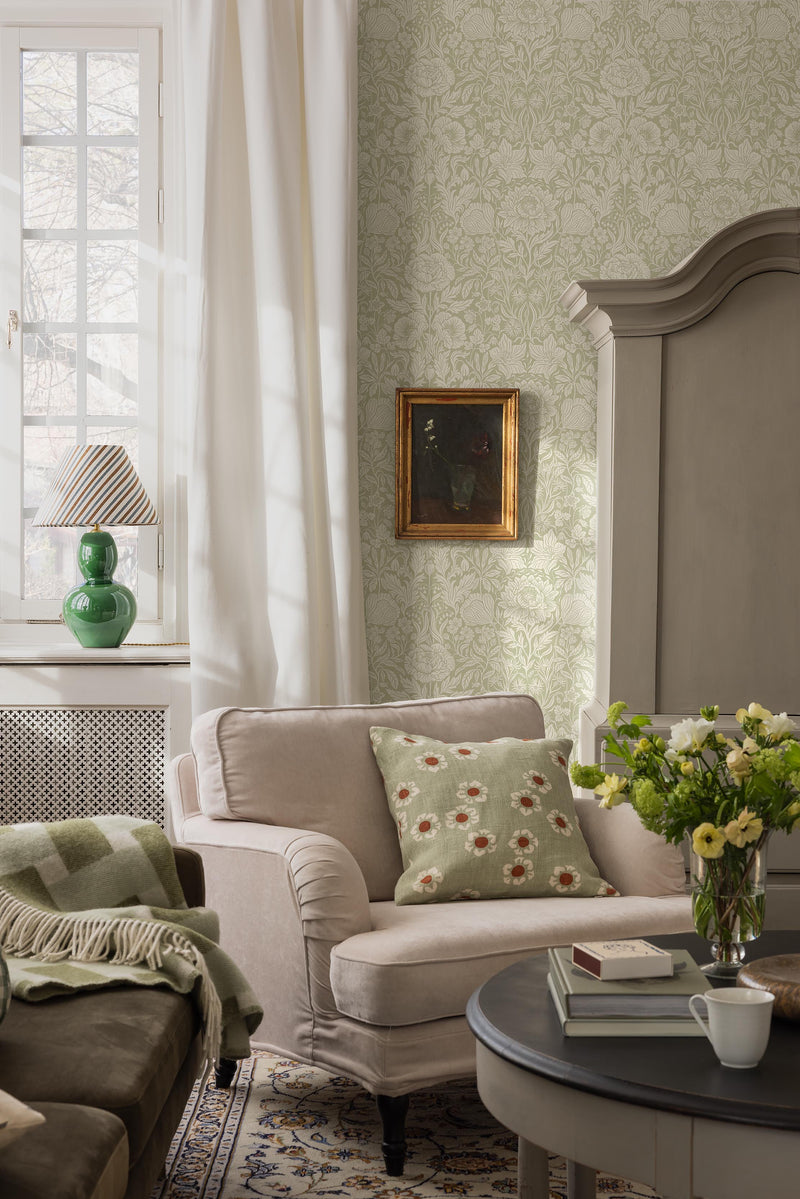 Hildasholm Green Herrgård Wallpaper by Boråstapeter