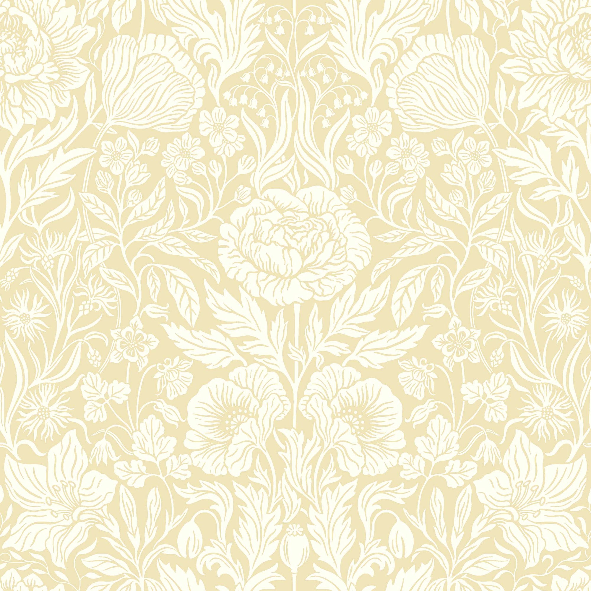 Hildasholm Yellow Herrgård Wallpaper by Boråstapeter