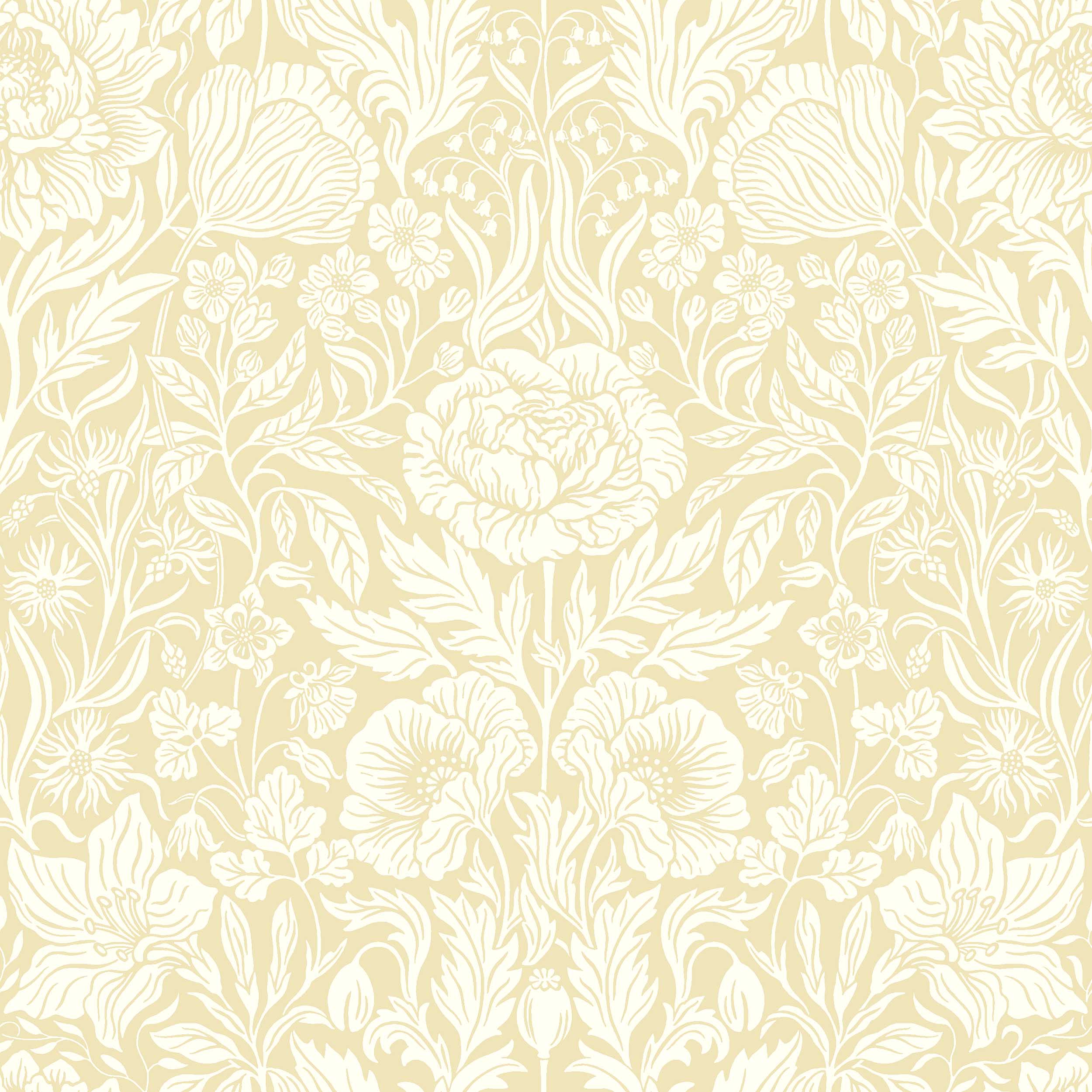 Hildasholm Yellow Herrgård Wallpaper by Boråstapeter