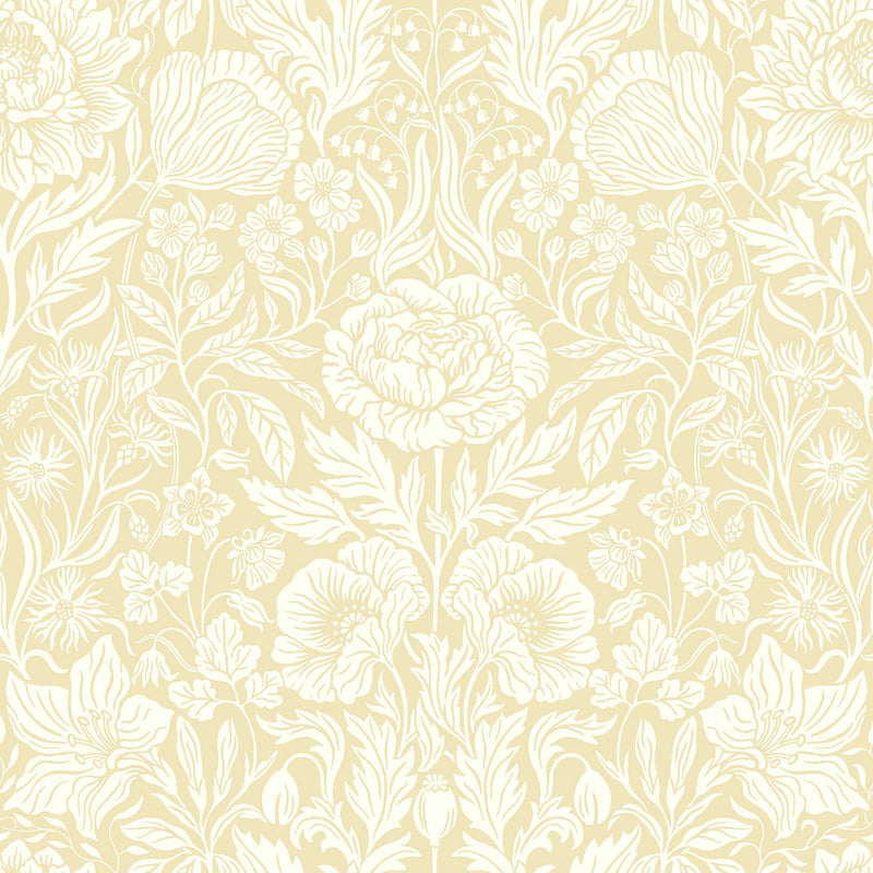 Hildasholm Yellow Herrgård Wallpaper by Boråstapeter