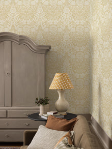 Hildasholm Yellow Herrgård Wallpaper by Boråstapeter