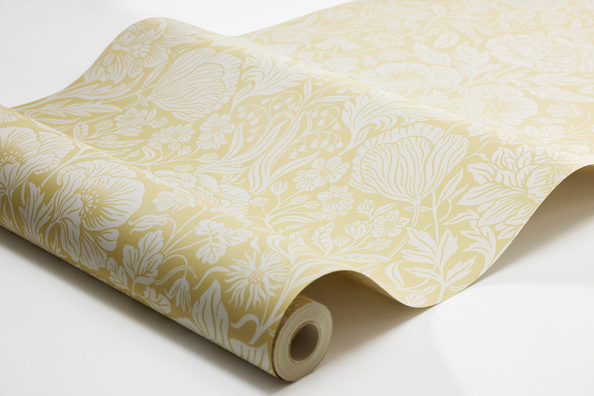 Hildasholm Yellow Herrgård Wallpaper by Boråstapeter