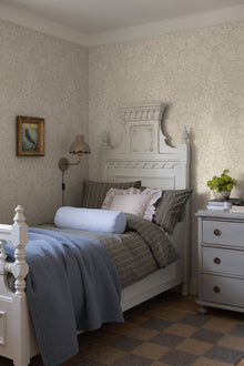 Hildasholm Beige Herrgård Wallpaper by Boråstapeter