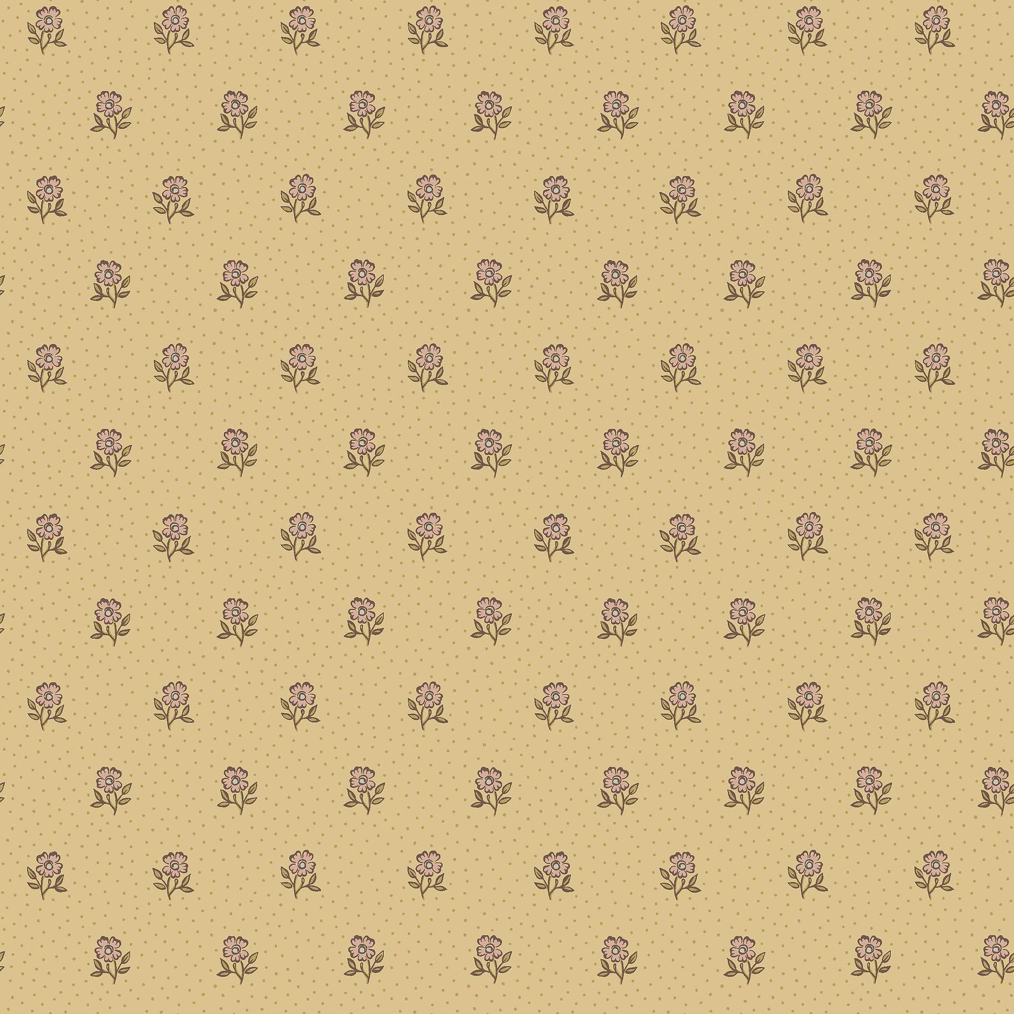 Désirée Yellow Herrgård Wallpaper by Boråstapeter
