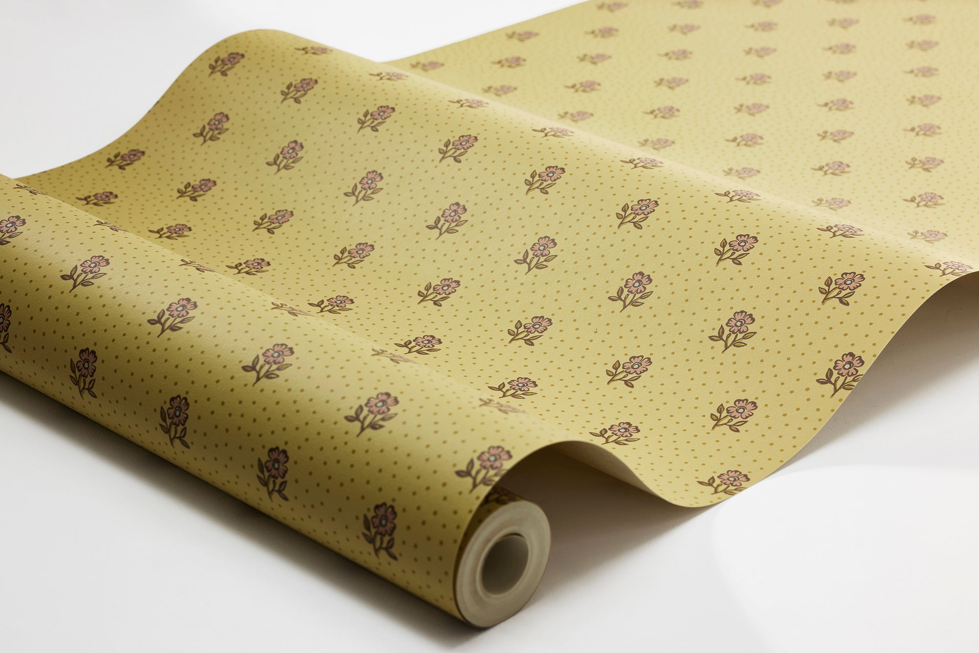 Désirée Yellow Herrgård Wallpaper by Boråstapeter