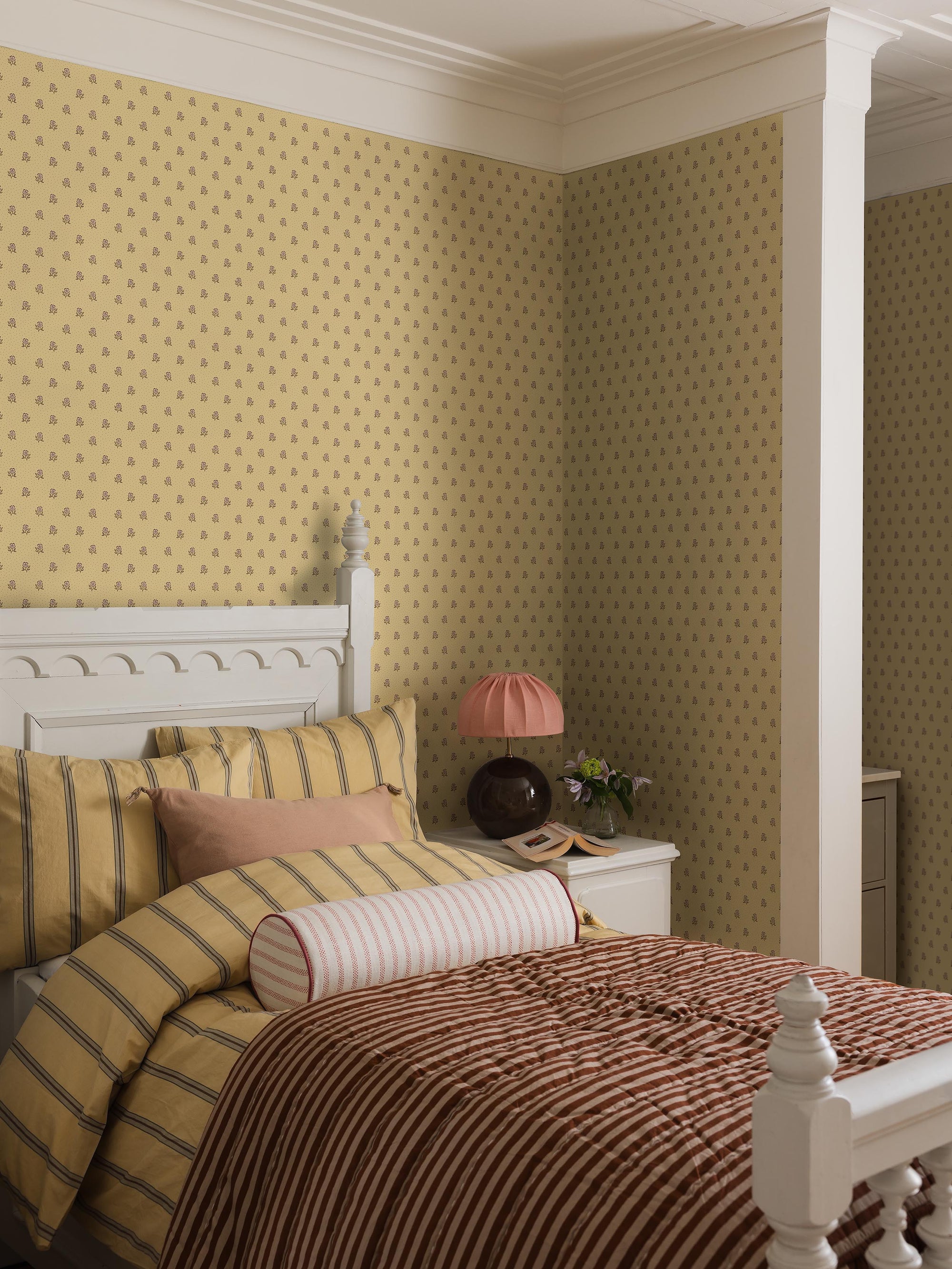 Désirée Yellow Herrgård Wallpaper by Boråstapeter