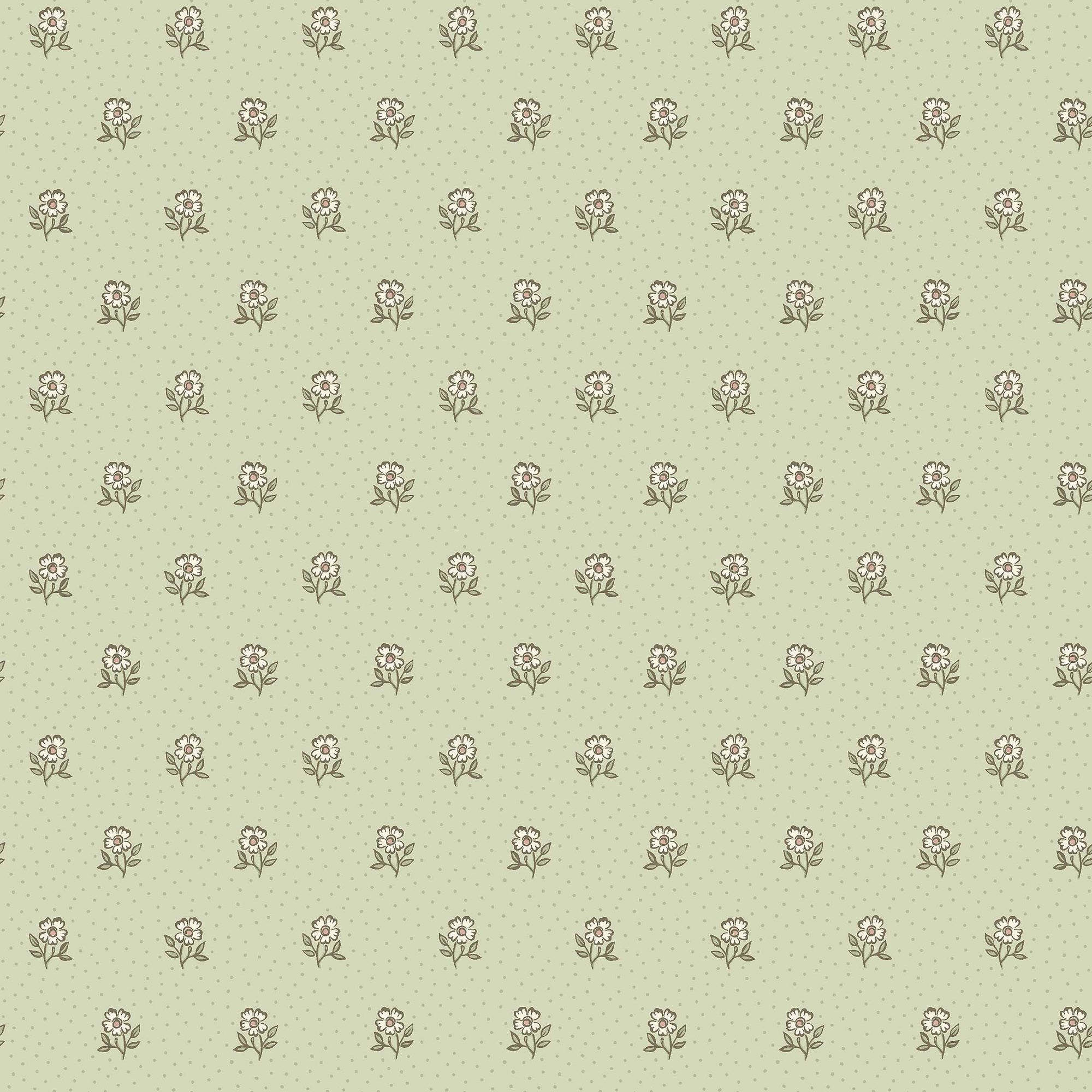 Désirée Green Herrgård Wallpaper by Boråstapeter