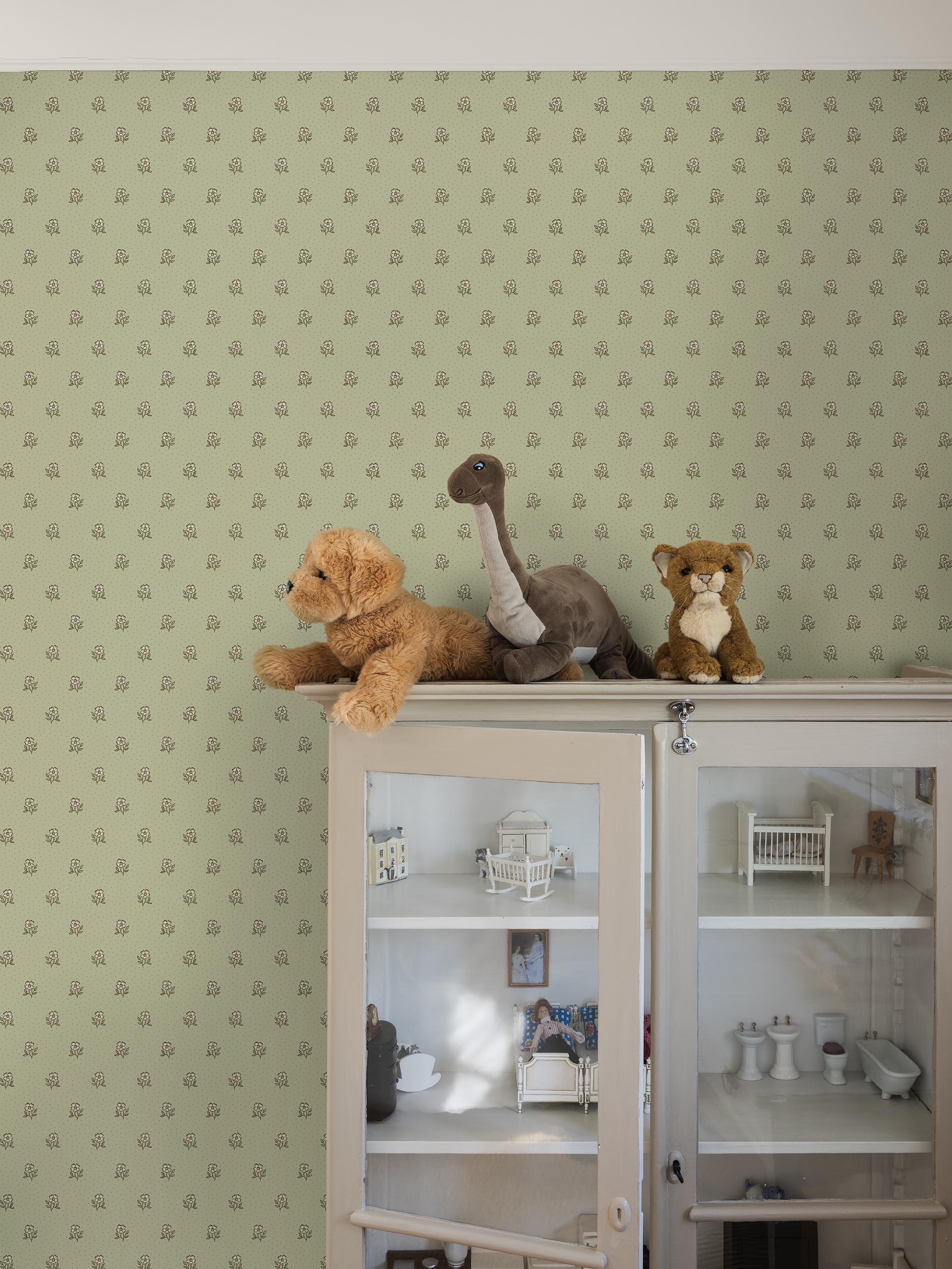 Désirée Green Herrgård Wallpaper by Boråstapeter