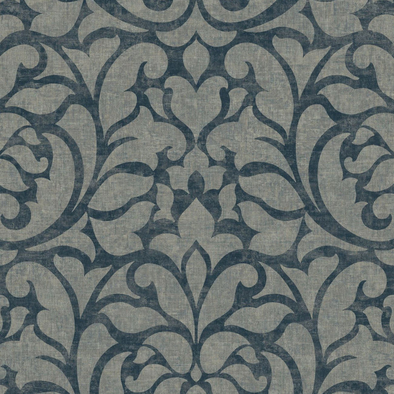 VIEN 87346308 Opera Vienne Bleu De Prusse Wallpaper by Casadeco