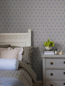 Harald Blue Herrgård Wallpaper by Boråstapeter
