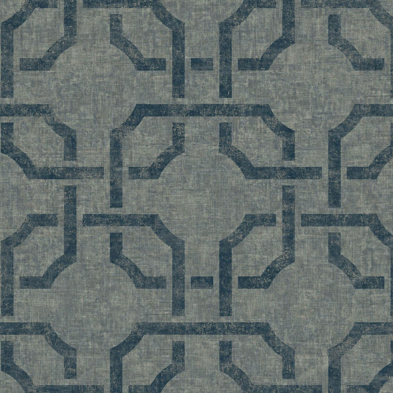 VIEN 87356507 Philharmonique Vienne Bleu De Prusse Wallpaper by Casadeco