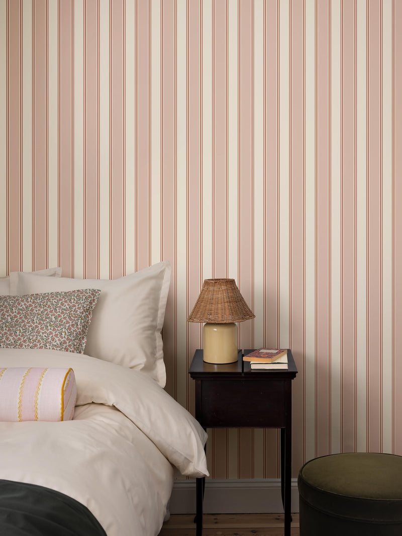 Eleonora Pink Herrgård Wallpaper by Boråstapeter