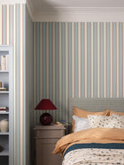 Eleonora Blue Herrgård Wallpaper by Boråstapeter