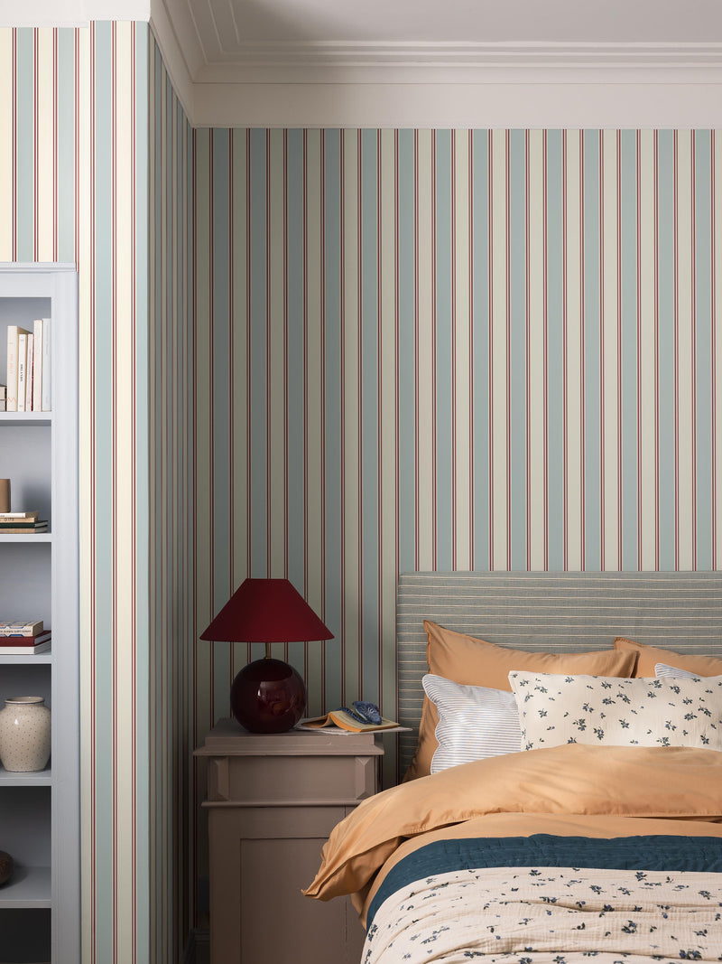 Eleonora Blue Herrgård Wallpaper by Boråstapeter