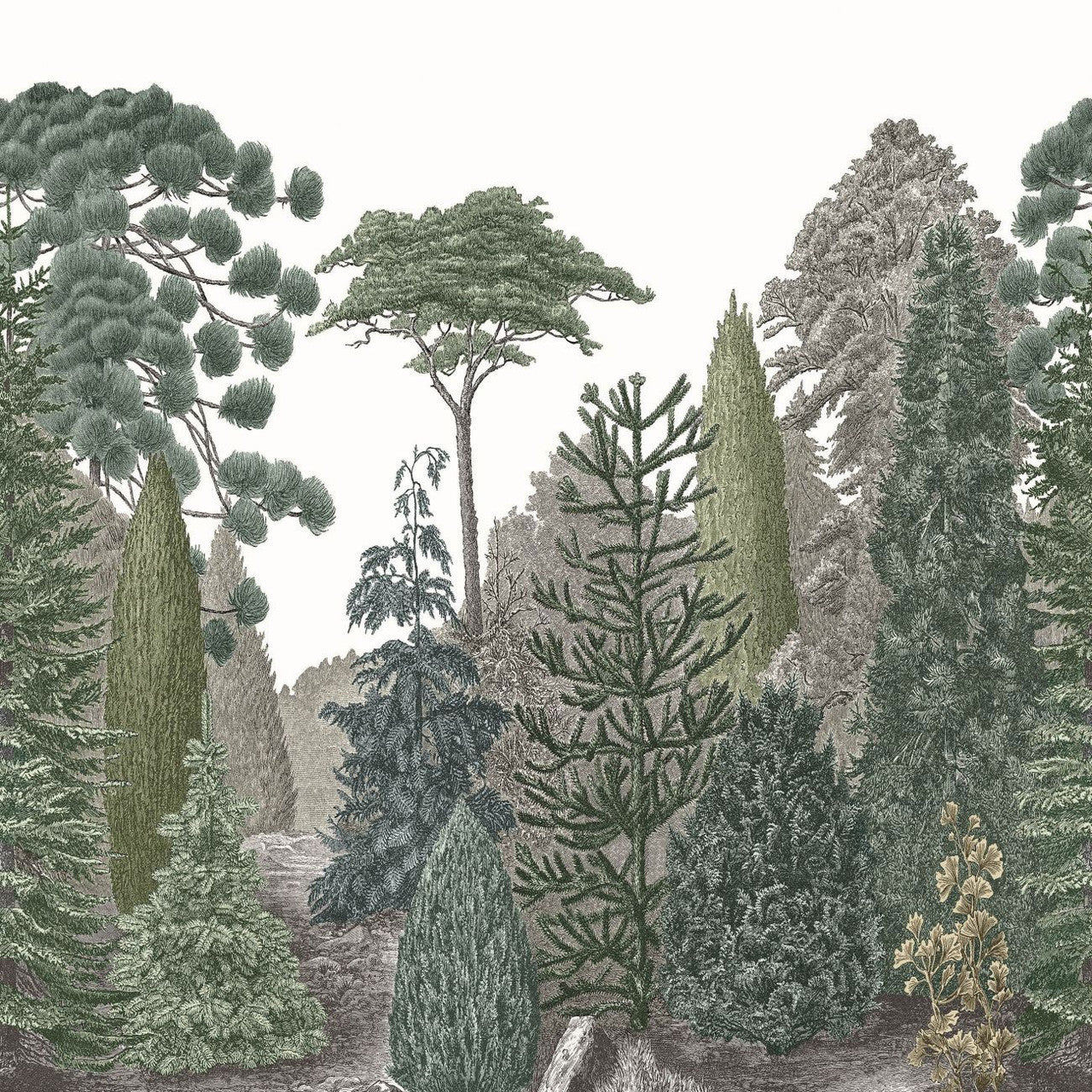 MEDI87457206 Pinede Mural Mediterranee Wallpaper by Casadeco