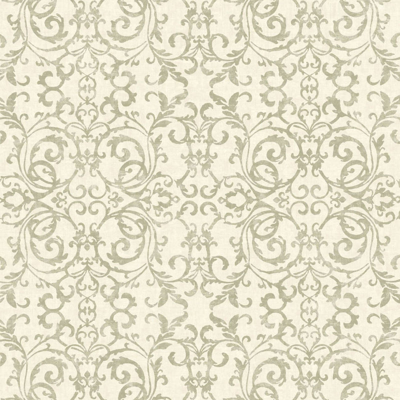 VIEN 87517120 Belvedere Vienne Vert De Gris Wallpaper by Casadeco