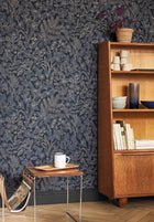 Esquisse Bleu Encre Gardens Wallpaper by Casadeco