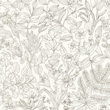 Esquisse Noir  Gravure Gardens Wallpaper by Casadeco