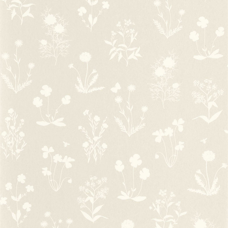 Herbier Beige Lin Gardens Wallpaper by Casadeco