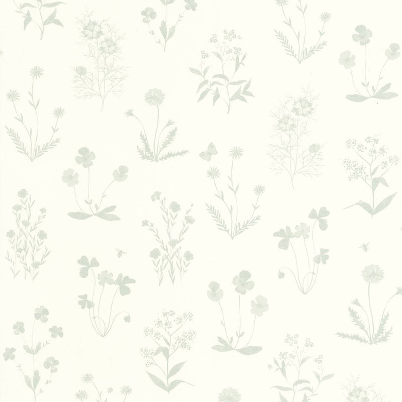 Herbier Bleu Grise Gardens Wallpaper by Casadeco