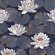 Nymphea Bleu Encre Gardens Wallpaper by Casadeco