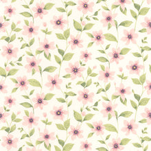 Clematites Rose Anglais Gardens Wallpaper by Casadeco