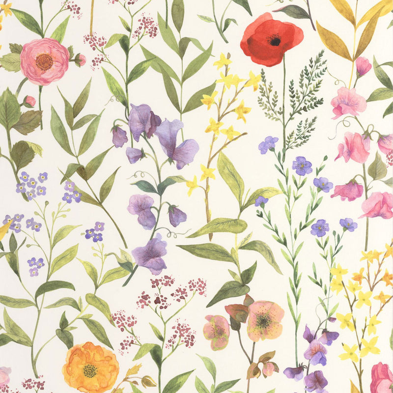 Fleurs Des Champs Multicolore Intense Le Beau Jardin Wallpaper by Casadeco