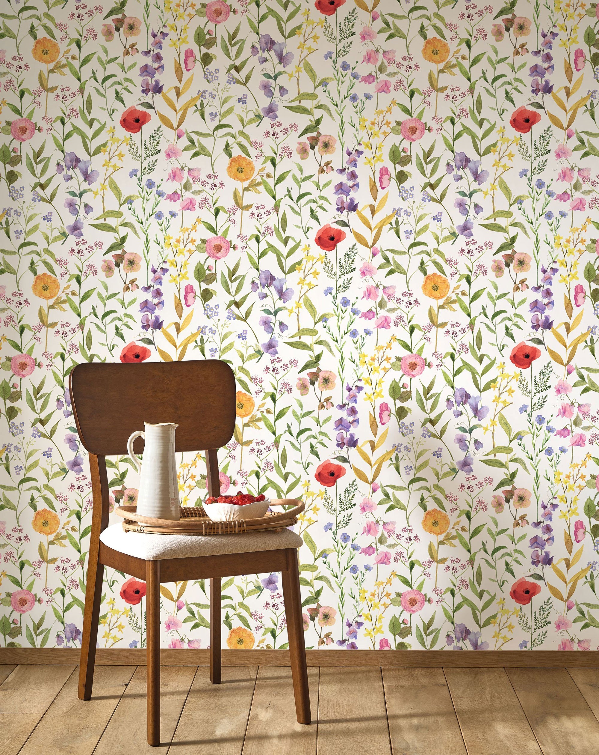Fleurs Des Champs Multicolore Intense Le Beau Jardin Wallpaper by Casadeco