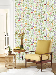 Fleurs Des Champs Bleu Doux Le Beau Jardin Wallpaper by Casadeco