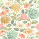 Dahlia Bouquet Fond Blanc Gardens Wallpaper by Casadeco