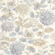 Dahlia Beige Lin Gardens Wallpaper by Casadeco