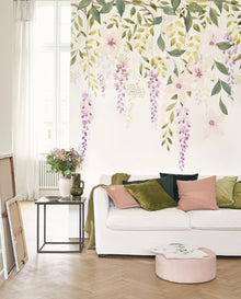 Glycine Violet Gardens Mural by Casadeco (200x280cm)