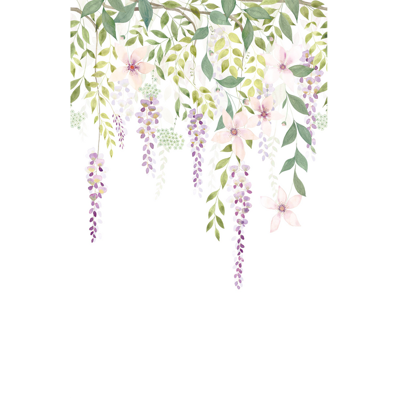 Glycine Violet Gardens Mural by Casadeco (200x310cm)