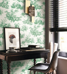 LBTJ87917710 Scene D'Ete Les Belles Toiles De Jouy Wallpaper by Casadeco