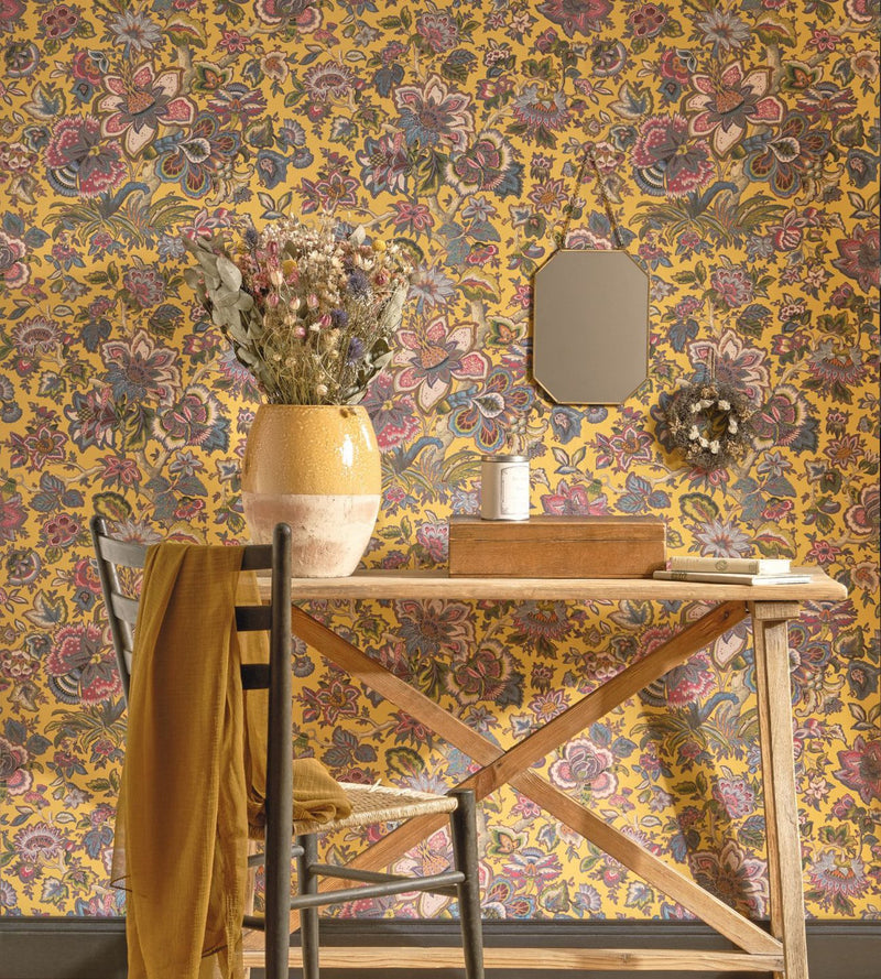LBTJ87942407 Provence Les Belles Toiles De Jouy Wallpaper by Casadeco
