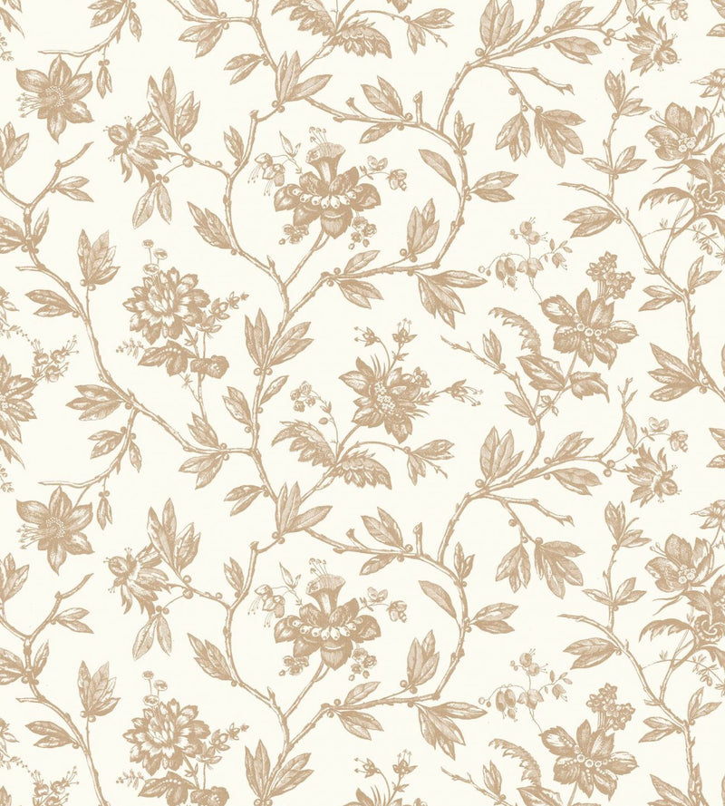 LBTJ87961108 Rosa Les Belles Toiles De Jouy Wallpaper by Casadeco