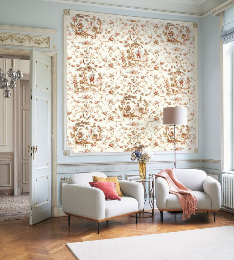 LBTJ87973476 L'Orangerie Les Belles Toiles De Jouy Wallpaper by Casadeco
