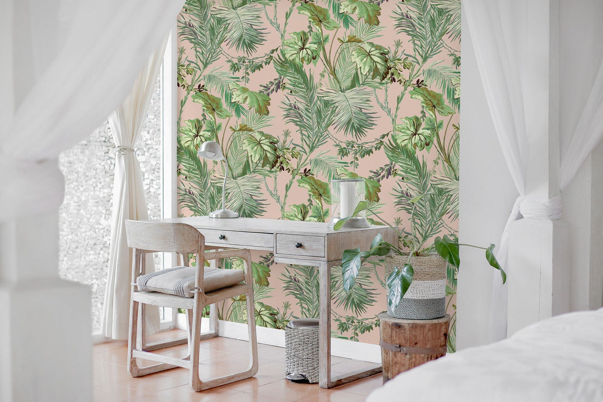 8800002 Vegetable Pink Metamorphosis Wallpaper by Coordonné