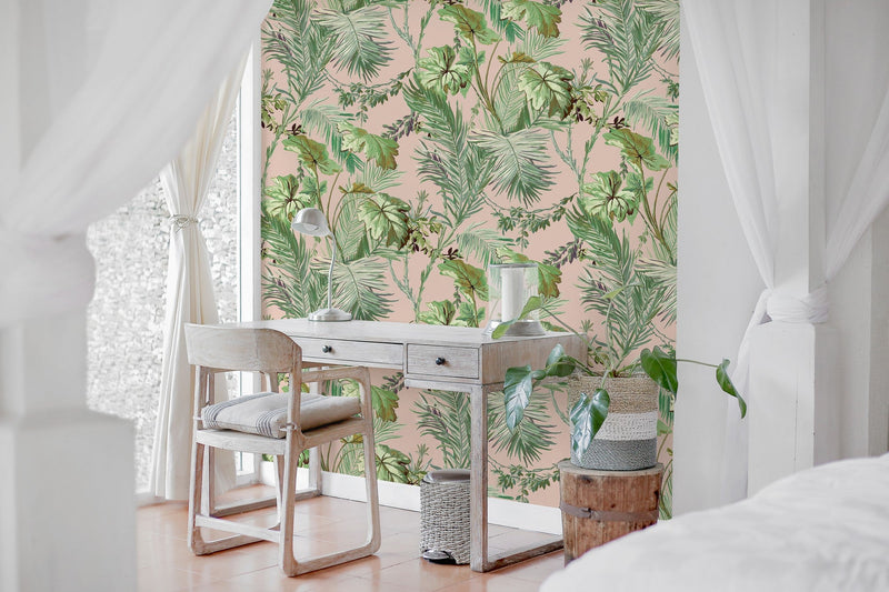 8800002 Vegetable Pink Metamorphosis Wallpaper by Coordonné