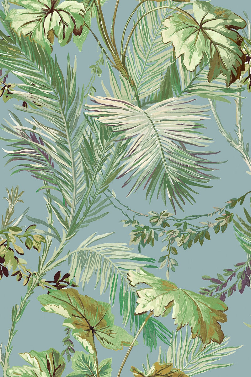 8800003 Vegetable Blue Metamorphosis Wallpaper by Coordonné