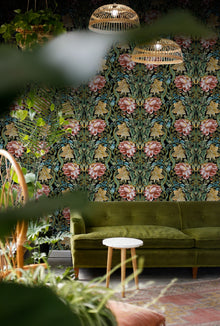 8800012 Belle-epoque Black Metamorphosis Wallpaper by Coordonné