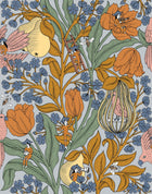 8800015 Neo-belle-epoque Blue Metamorphosis Wallpaper by Coordonné
