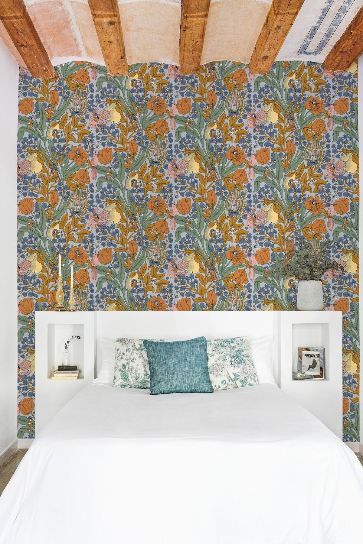 8800015 Neo-belle-epoque Blue Metamorphosis Wallpaper by Coordonné