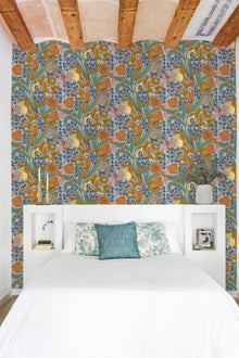 8800015 Neo-belle-epoque Blue Metamorphosis Wallpaper by Coordonné