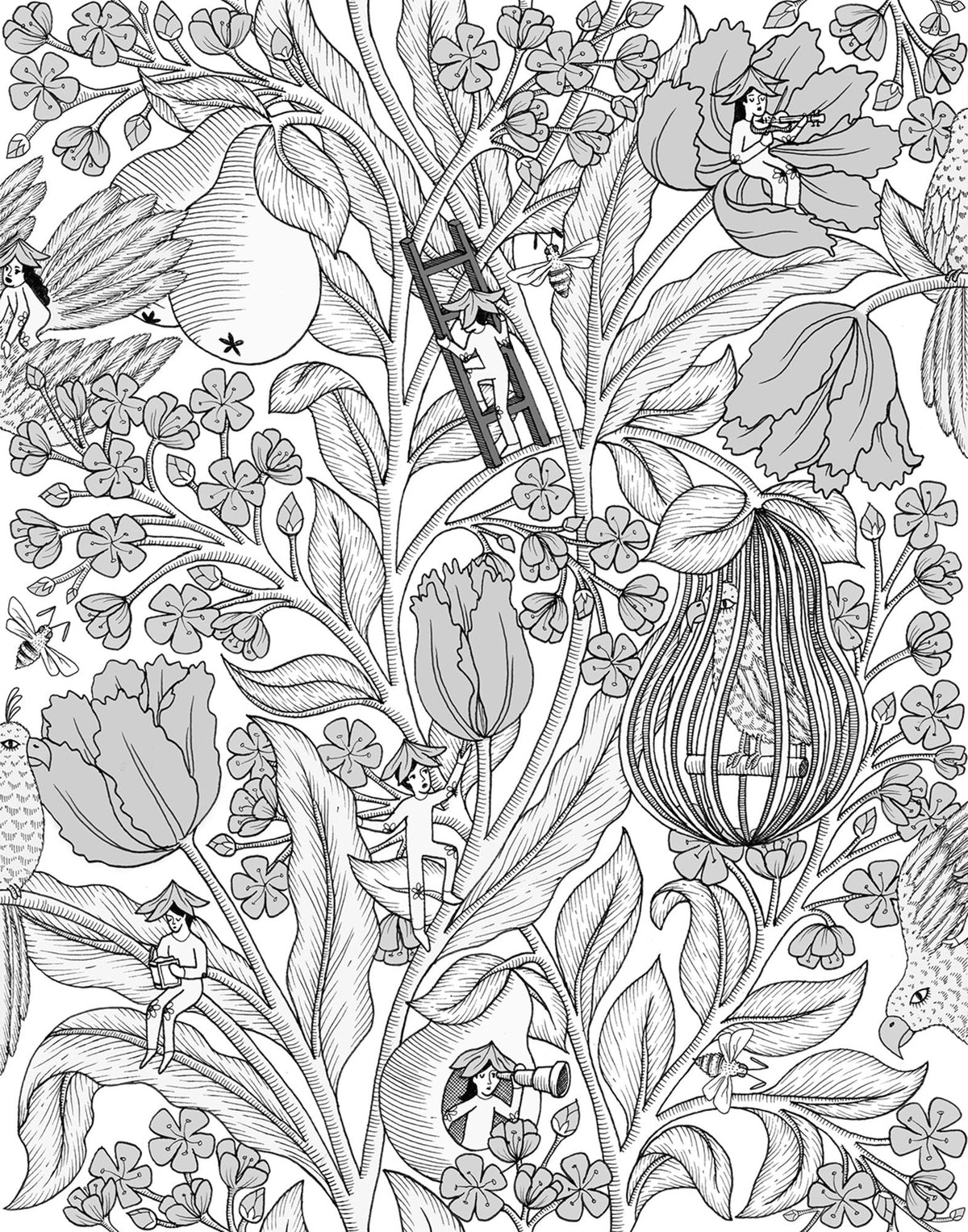 8800017 Neo-belle-epoque Off Metamorphosis Wallpaper by Coordonné
