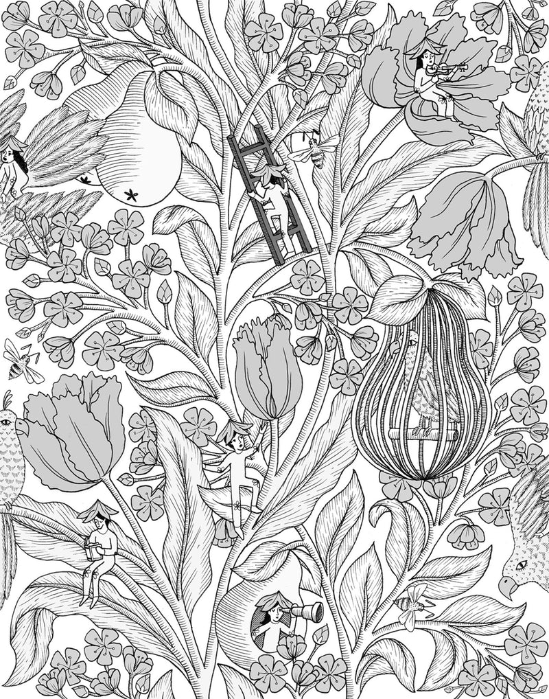 8800017 Neo-belle-epoque Off Metamorphosis Wallpaper by Coordonné