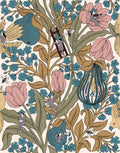Neo-Belle-Epoque Pink Metamorphosis Wallpaper by Coordonné